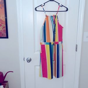 Multicolor Halter Dress